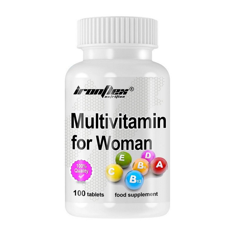 IronFlex Витамины для женщин Iron Flex Multivitamin for Women 100 таблеток, , 