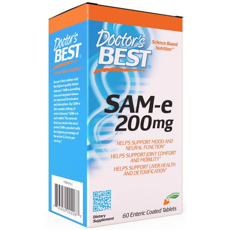 DNA Your Supps Витамины и минералы Doctor's Best SAM-e 200 mg, 60 таблеток, , 