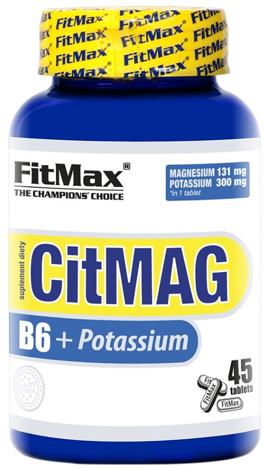 Витамины и минералы FitMax CitMag B6+ Potassium, 45 таблеток,  ml, FitMax. Vitamins and minerals. General Health Immunity enhancement 