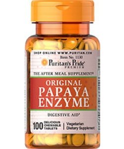 Puritan's Pride Original Papaya Enzyme, , 100 pcs
