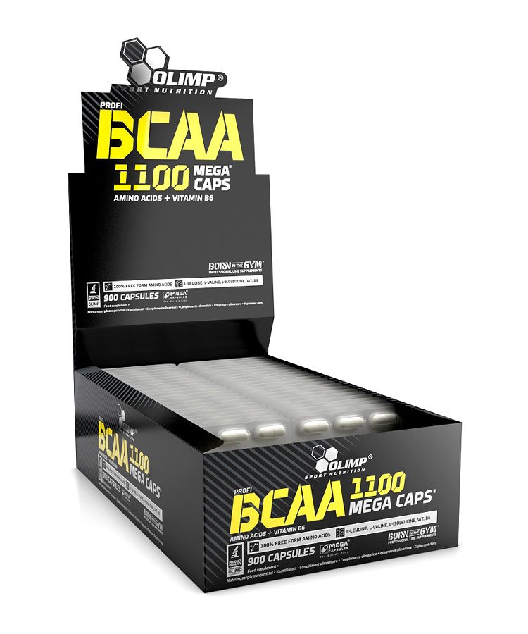 BCAA Olimp BCAA 1100 Mega Caps, 900 капсул,  мл, Olimp Labs. BCAA. Снижение веса Восстановление Антикатаболические свойства Сухая мышечная масса 