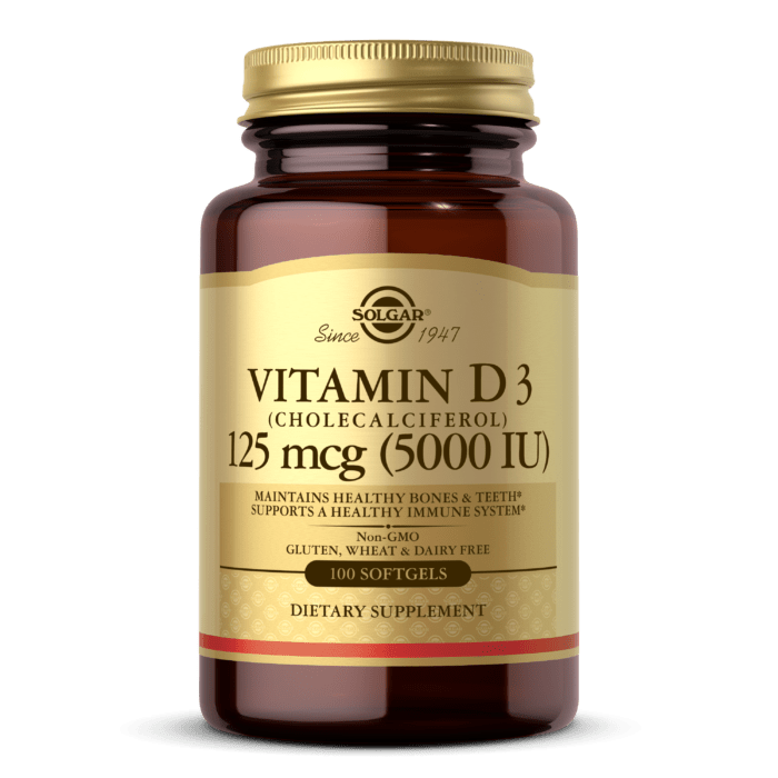 Витамин Д3 Solgar Vitamin D3 5000 IU (100 капсул) солгар,  ml, Solgar. Vitamin D. 