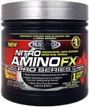 Nitro Amino FX, 385 g, MuscleTech. Complejo de aminoácidos. 