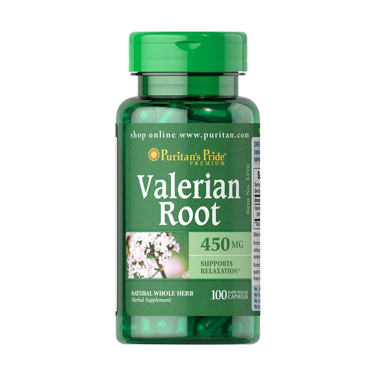 Корень валерианы экстракт Puritan's Pride Valerian Root 450 mg (100 капс) пуританс прайд,  мл, Puritan's Pride. Hатуральные продукты. Поддержание здоровья 