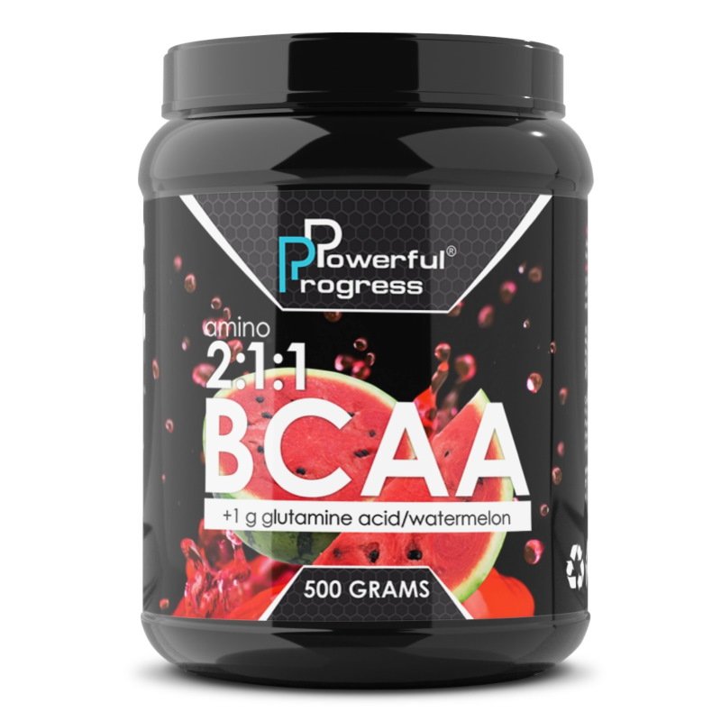 BCAA Powerful Progress BCAA 2:1:1, 500 грамм Арбуз,  ml, Powerful Progress. BCAA. Weight Loss स्वास्थ्य लाभ Anti-catabolic properties Lean muscle mass 