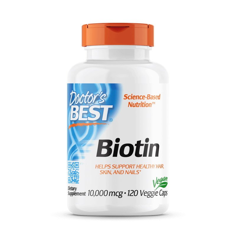 Витамины и минералы Doctor's Best Biotin 10 000 mcg, 120 вегакапсул, СРОК 01.23,  мл, Doctor's BEST. Витамины и минералы. Поддержание здоровья Укрепление иммунитета 