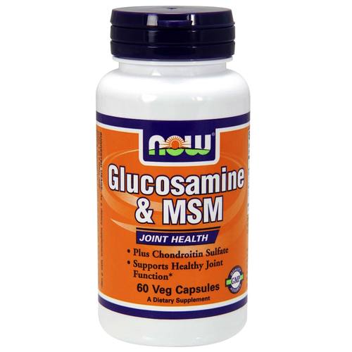 Glucosamine & MSM, 60 piezas, Now. Para articulaciones y ligamentos. General Health Ligament and Joint strengthening 