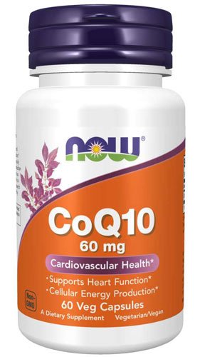 Now CoQ-10 60 mg 60 капс Без вкуса,  ml, Now. Coenzym Q10. General Health Antioxidant properties CVD Prevention Exercise tolerance 