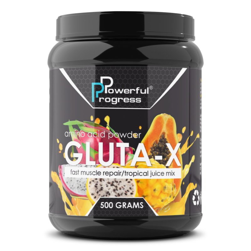 Аминокислота Powerful Progress Gluta-X, 500 грамм Фруктовый пунш,  мл, Powerful Progress. Аминокислоты. 