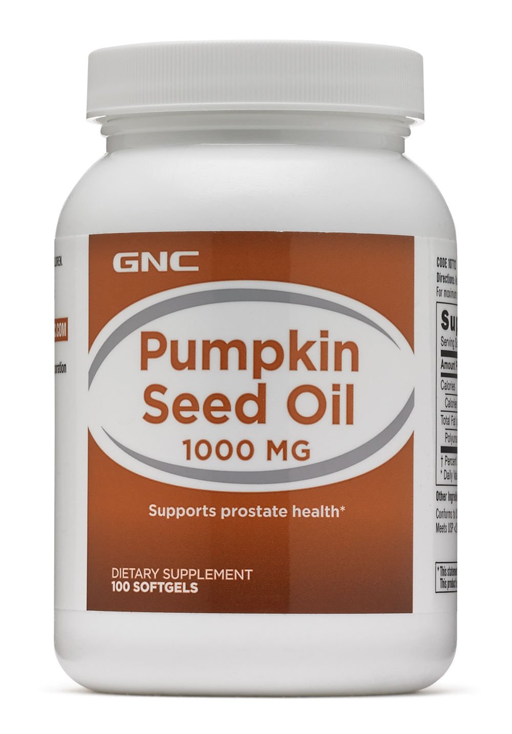 GNC Натуральная добавка GNC Pumpkin Seed Oil 1000, 100 капсул, , 