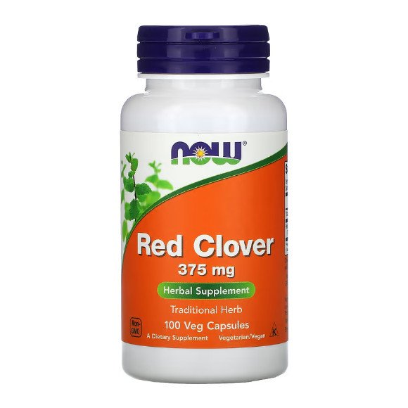 Красный клевер NOW Foods Red Clover 375 mg 100 Veg Caps,  мл, Now. Спец препараты. 