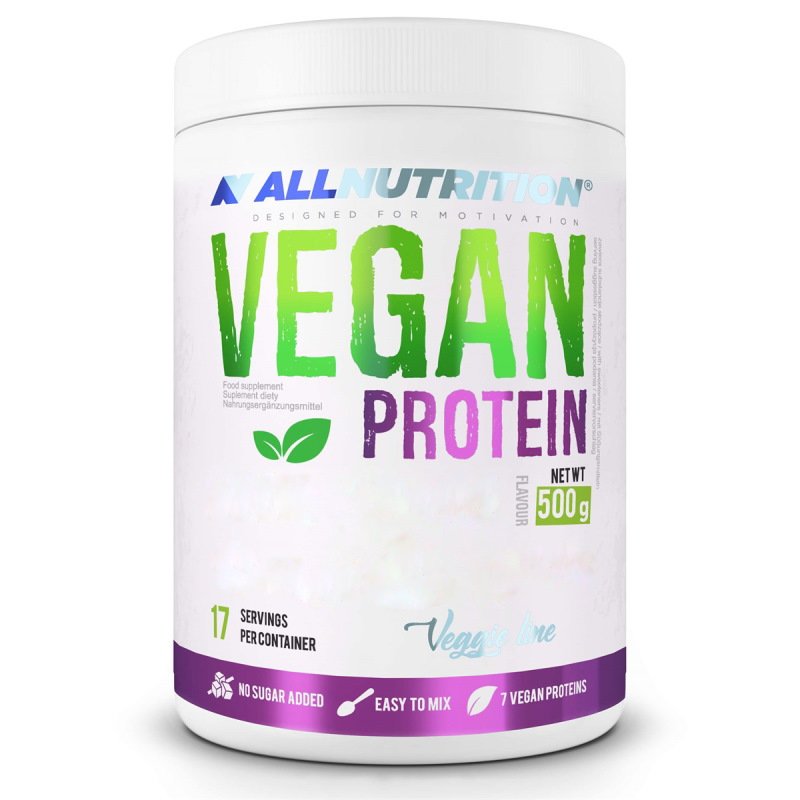 Протеин AllNutrition Vegan Protein, 500 грамм Клубника,  ml, AllNutrition. Protein. Mass Gain recovery Anti-catabolic properties 