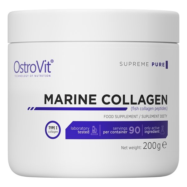 Для суставов и связок OstroVit Marine Collagen, 200 грамм,  ml, OstroVit. For joints and ligaments. General Health Ligament and Joint strengthening 