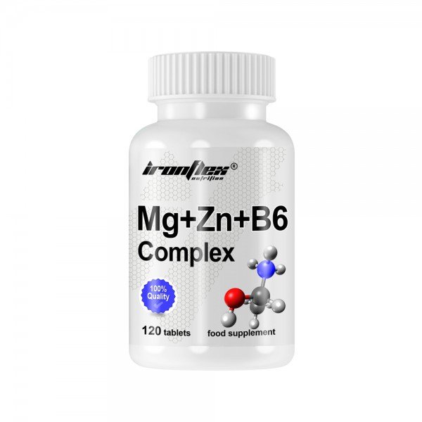 Витамины и минералы IronFlex Mg+Zn+B6, 120 таблеток,  ml, IronFlex. Vitamins and minerals. General Health Immunity enhancement 