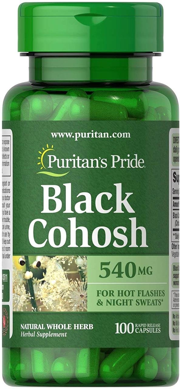 Puritan's Pride Пищевая добавка Puritan's Pride Black Cohosh 540 mg 100 Caps, , 100 шт.