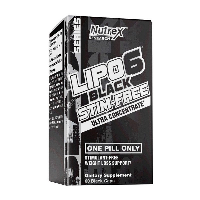 Nutrex Research Жиросжигатель Nutrex Lipo 6 Black Stim-Free Ultra Concentrate (60 black-caps) нутрекс липо 6, , 60 