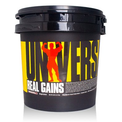 UN REAL GAINS 4,8 кг - ваниль,  мл, Universal Nutrition. Гейнер. Набор массы Энергия и выносливость Восстановление 