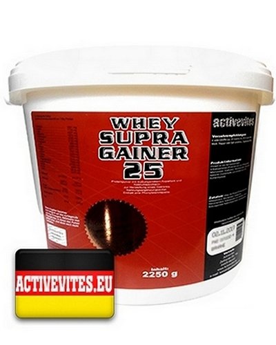 Whey Supra Gainer 25, 2250 g, Activevites. Ganadores. Mass Gain Energy & Endurance recuperación 