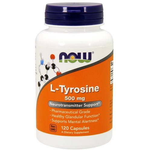 L-Tyrosine NOW Foods 120 caps,  ml, Now. Amino Acids. 