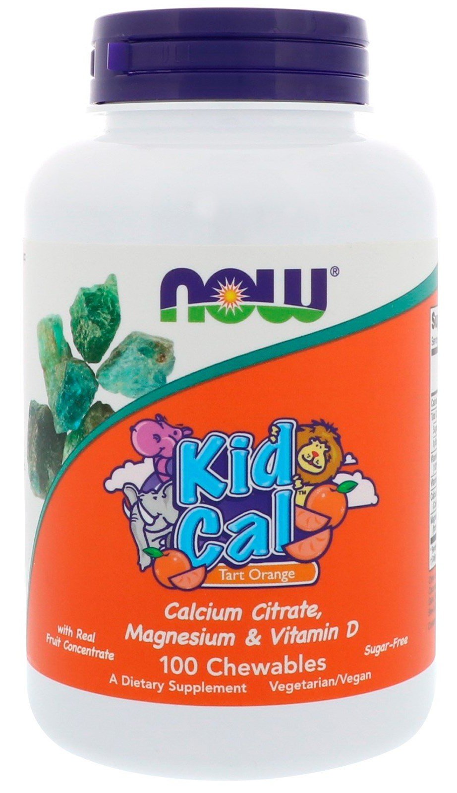Kid Cal, 100 pcs, Now. Vitamin Mineral Complex. General Health Immunity enhancement 