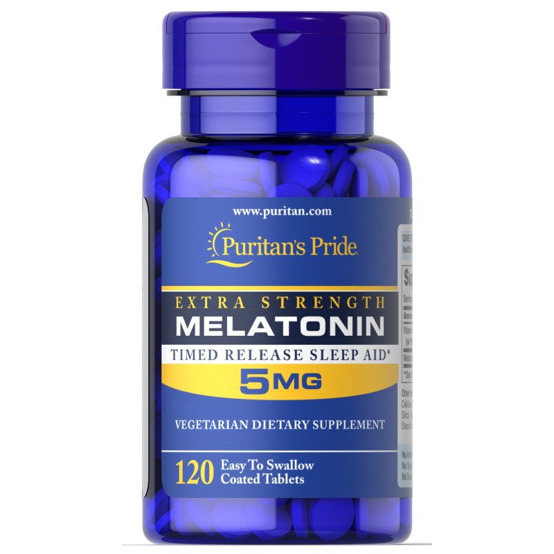 Восстановитель Puritan's Pride Melatonin 5 mg, 120 таблеток,  ml, Puritan's Pride. Post Workout. recovery 