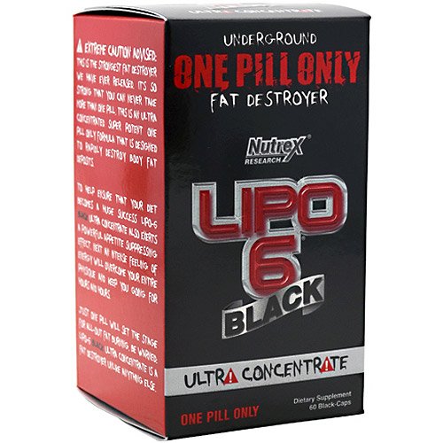 Lipo 6 Black Ultra Concentrate, 60 pcs, Nutrex Research. Fat Burner. Weight Loss Fat burning 