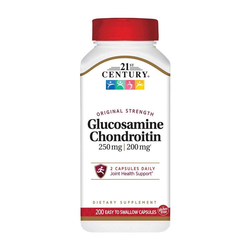 21st Century Глюкозамин Хондроитин 21st Century Glucosamine Chondroitin 250 mg/200 mg (200 капсул) 21 век центури, , 200