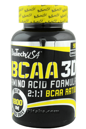 BCAA 3D BioTech USA 180 caps,  мл, BioTech. BCAA. Снижение веса Восстановление Антикатаболические свойства Сухая мышечная масса 