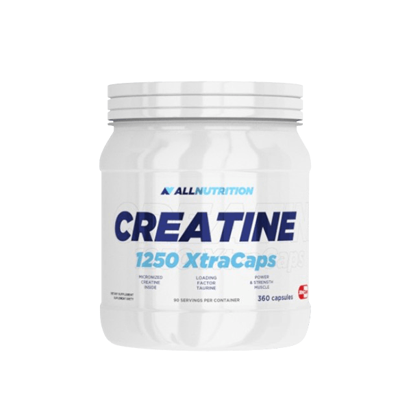 Creatine 1250 XtraCaps, 360 pcs, AllNutrition. Creatine monohydrate. Mass Gain Energy & Endurance Strength enhancement 