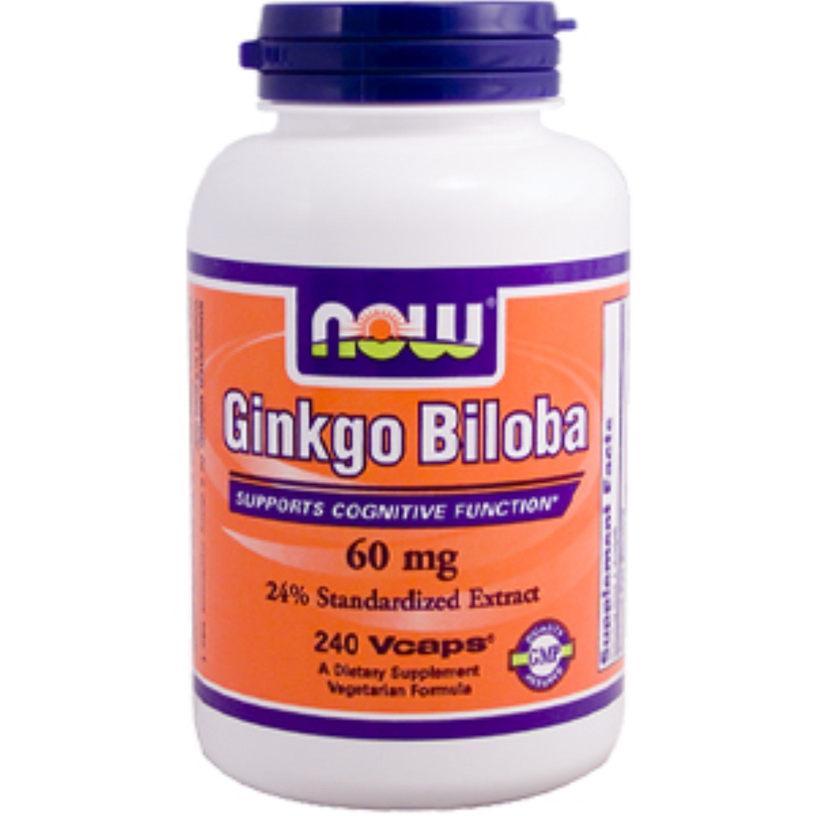 Ginkgo Biloba 60 mg, 240 шт, Now. Спец препараты. 