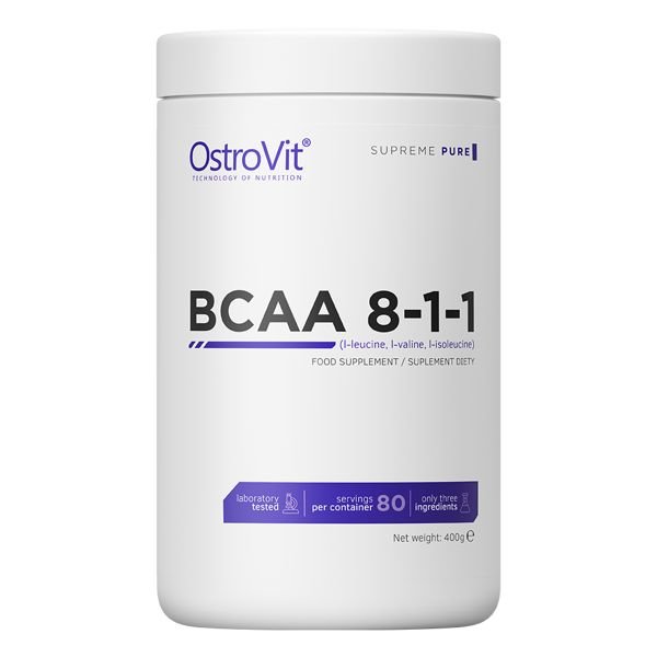 BCAA OstroVit BCAA 8-1-1, 400 грамм Натуральный,  ml, OstroVit. BCAA. Weight Loss स्वास्थ्य लाभ Anti-catabolic properties Lean muscle mass 