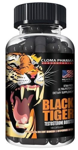 Black Tiger, 100 шт, Cloma Pharma. Бустер тестостерона. Поддержание здоровья Повышение либидо Aнаболические свойства Повышение тестостерона 