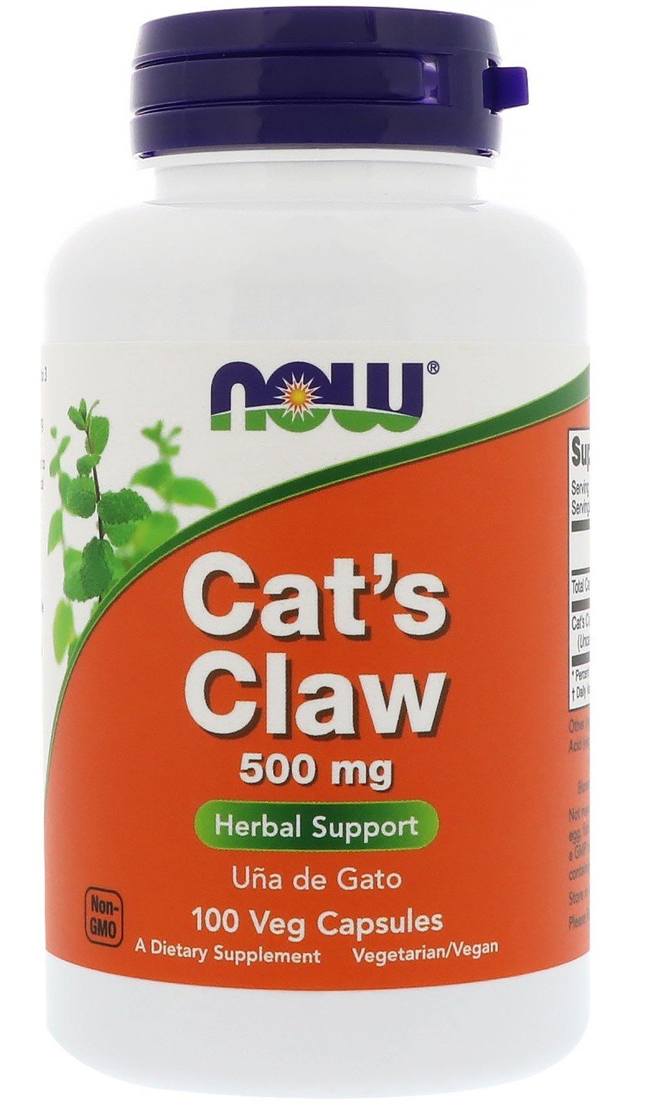 Cat's Claw 500 mg, 100 piezas, Now. Suplementos especiales. 