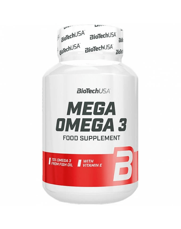 BioTech Mega Omega 3 (риб'ячий жир) 180 Caps,  ml, BioTech. Omega 3 (Fish Oil). General Health Ligament and Joint strengthening Skin health CVD Prevention Anti-inflammatory properties 