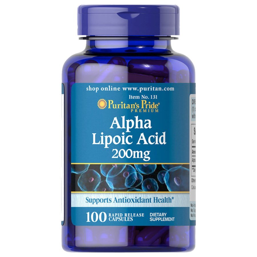 Витамины и минералы Puritan's Pride Alpha Lipoic Acid 200 mg, 100 капсул,  мл, Puritan's Pride. Витамины и минералы. Поддержание здоровья Укрепление иммунитета 
