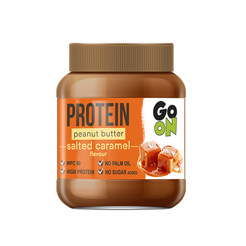Заменитель питания GoOn Protein Peanut Butter 350 грамм, соленая карамель,  ml, Go On Nutrition. Meal replacement. 