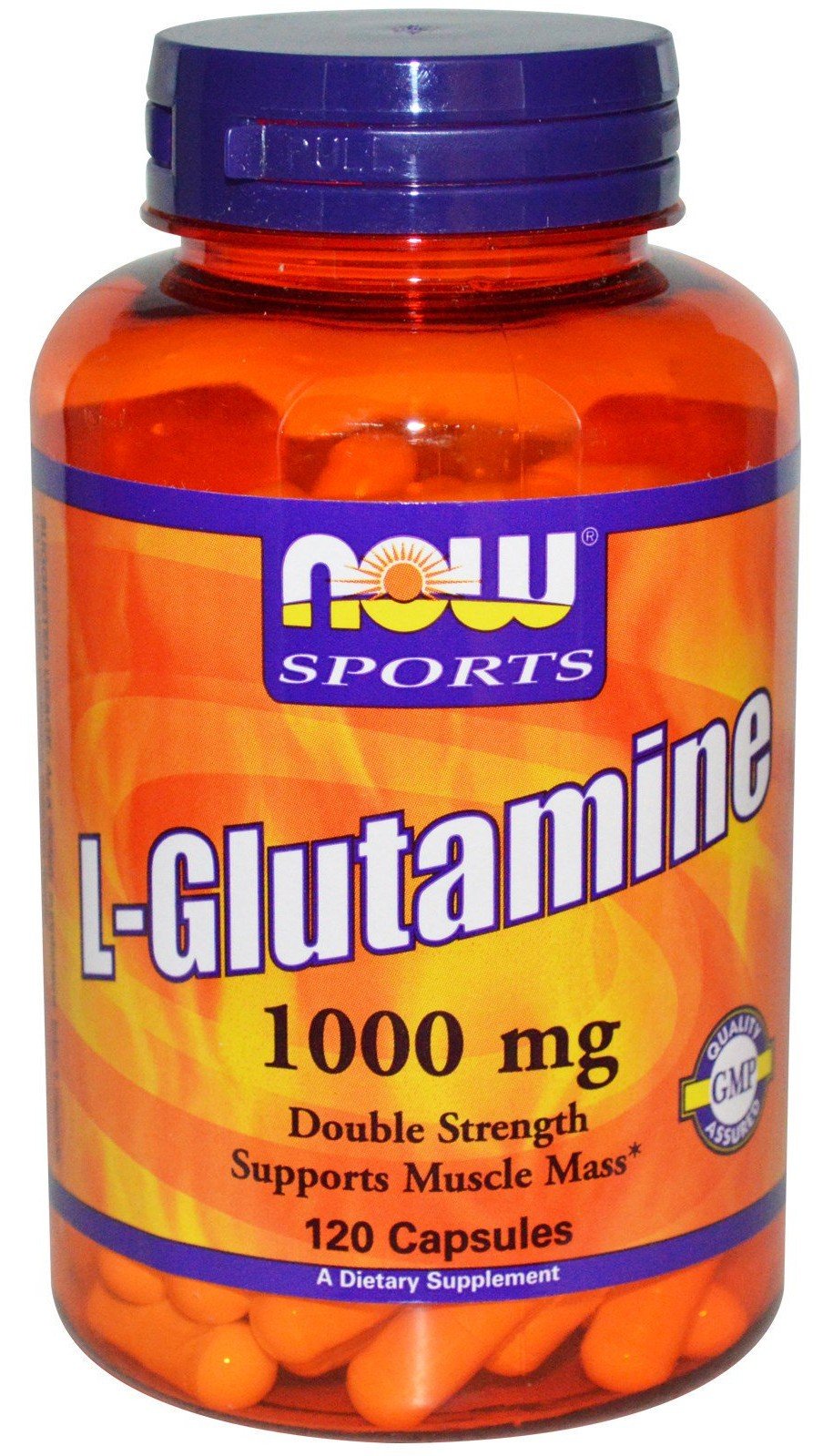 L-Glutamine 1000 mg, 120 pcs, Now. Glutamine. Mass Gain recovery Anti-catabolic properties 