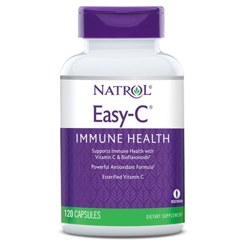 Витамины и минералы Natrol Easy-C, 120 капсул,  ml, Nanox. Vitamins and minerals. General Health Immunity enhancement 