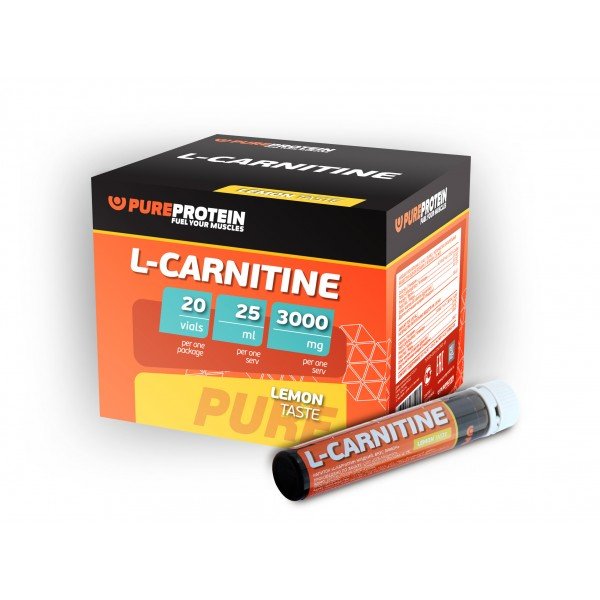 L-Carnitine, 500 мл, Pure Protein. L-карнитин. Снижение веса Поддержание здоровья Детоксикация Стрессоустойчивость Снижение холестерина Антиоксидантные свойства 