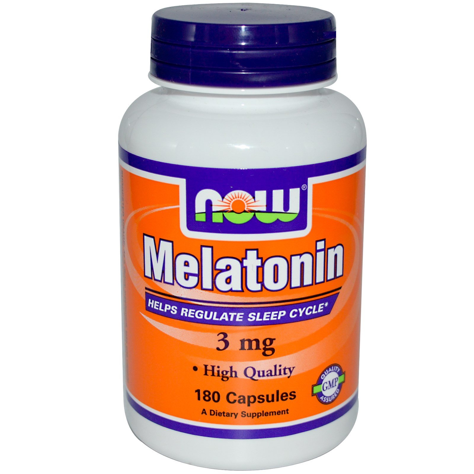 Melatonin 3 mg, 180 piezas, Now. Melatoninum. Improving sleep recuperación Immunity enhancement General Health 