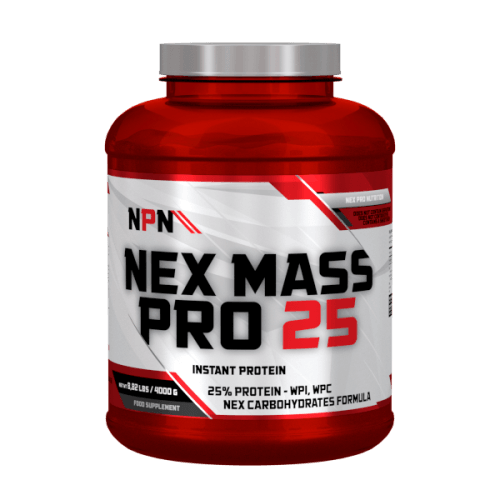 Nex Mass Pro 25, 4000 г, Nex Pro Nutrition. Гейнер. Набор массы Энергия и выносливость Восстановление 
