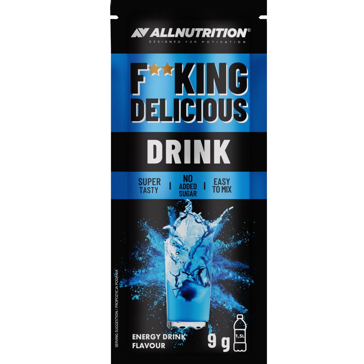 Изотоник AllNutrition Fitking Delicious Drink, 9 грамм Энергетик,  мл, AllNutrition. Изотоники. Поддержание здоровья Восстановление Восстановление электролитов 
