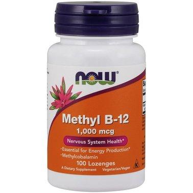 Вітаміни NOW Foods Methyl B-12 1000 mcg 100 Lozenges,  мл, Now. Витамины и минералы. Поддержание здоровья Укрепление иммунитета 