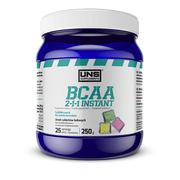 БЦАА UNS BCAA 2-1-1 Instant (250 г) юсн Ice Candy,  мл, UNS. BCAA. Снижение веса Восстановление Антикатаболические свойства Сухая мышечная масса 