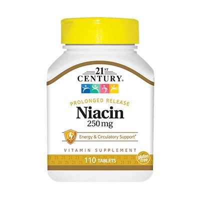 Витамины и минералы 21st Century Niacin 250 mg, 110 таблеток,  мл, 21st Century. Витамины и минералы. Поддержание здоровья Укрепление иммунитета 