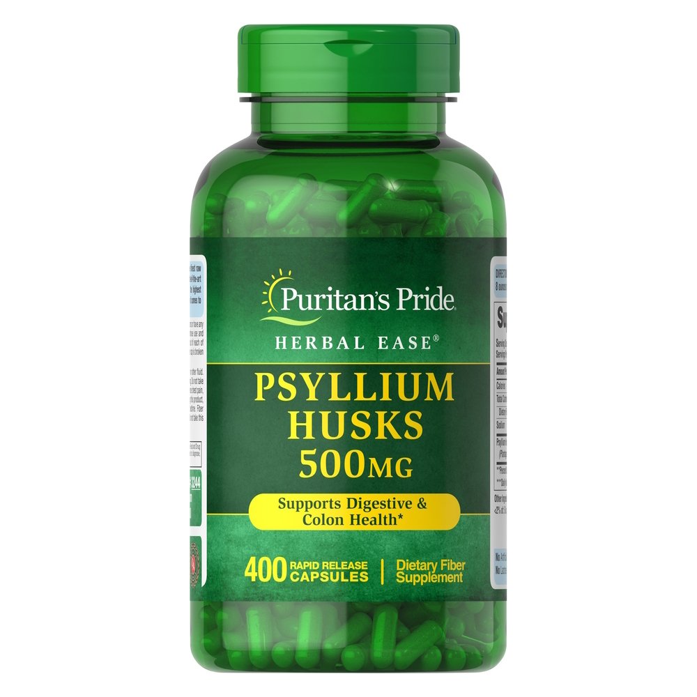 Puritan's Pride Натуральная добавка Puritan's Pride Psyllium Husks 500 mg, 400 капсул, , 