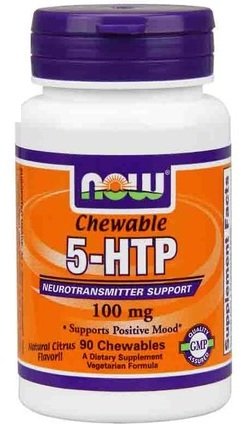 Chewable 5-HTP 100 mg, 90 piezas, Now. 5-HTP. 