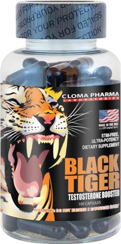 Cloma Pharma Black Tiger 100 капс Без вкуса,  мл, Cloma Pharma. Бустер тестостерона. Поддержание здоровья Повышение либидо Aнаболические свойства Повышение тестостерона 