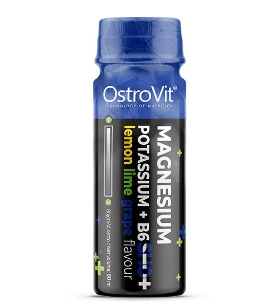 Магний калий OstroVit Magnesium Potassium + B6 Shot 80 ml,  мл, OstroVit. Витамины и минералы. Поддержание здоровья Укрепление иммунитета 