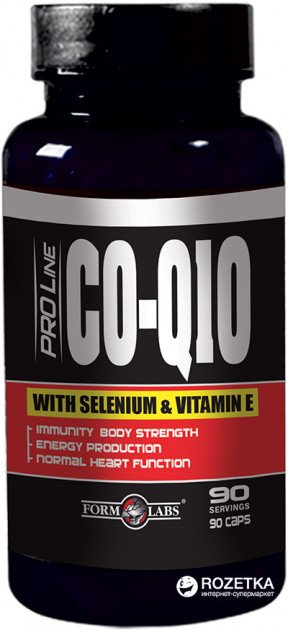Co-Q10, 90 pcs, Form Labs. Coenzym Q10. General Health Antioxidant properties CVD Prevention Exercise tolerance 